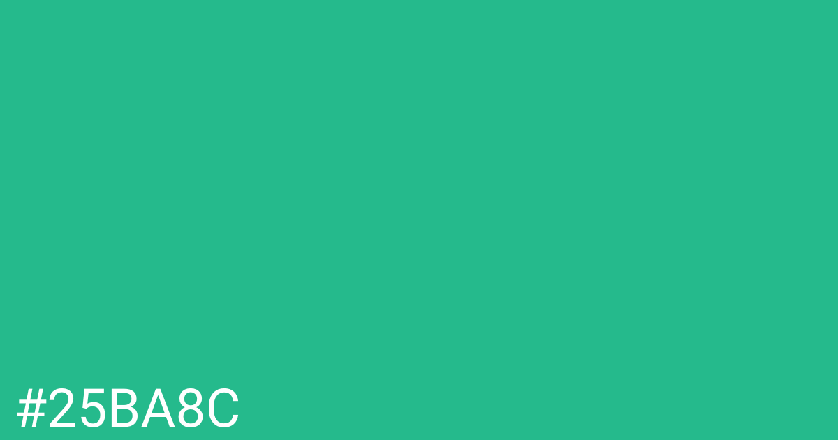 Hex color #25ba8c graphic