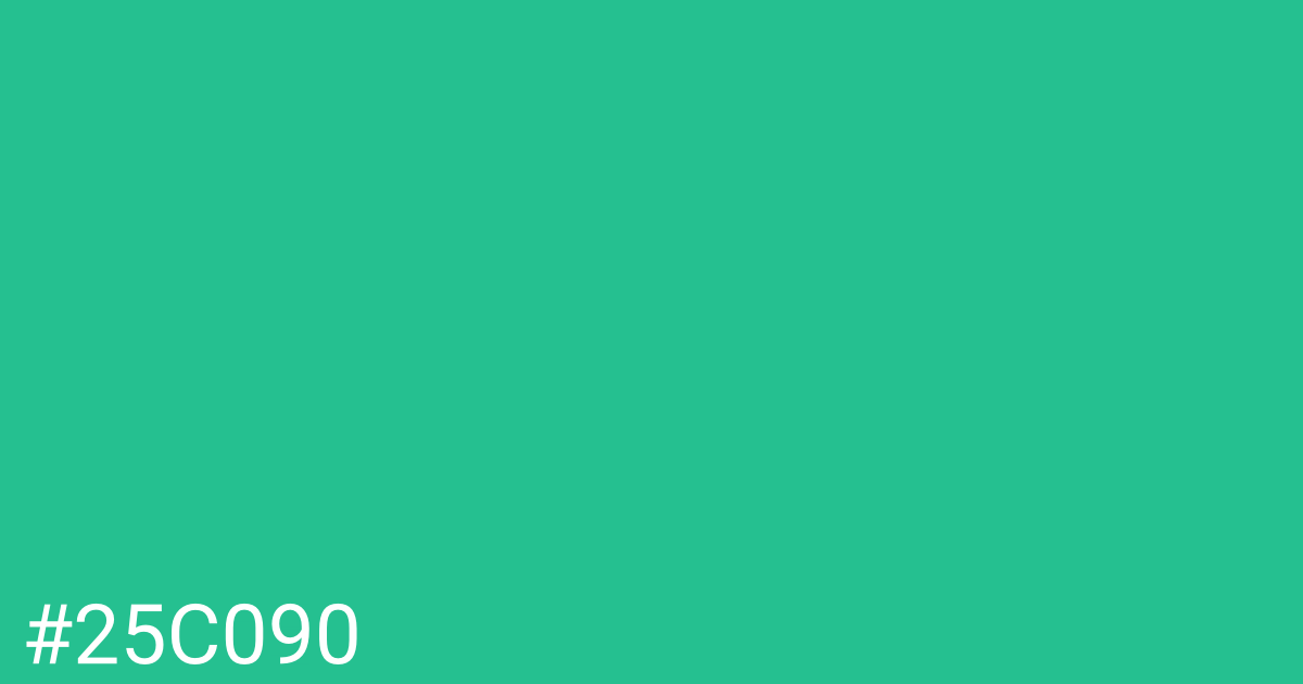 Hex color #25c090 graphic