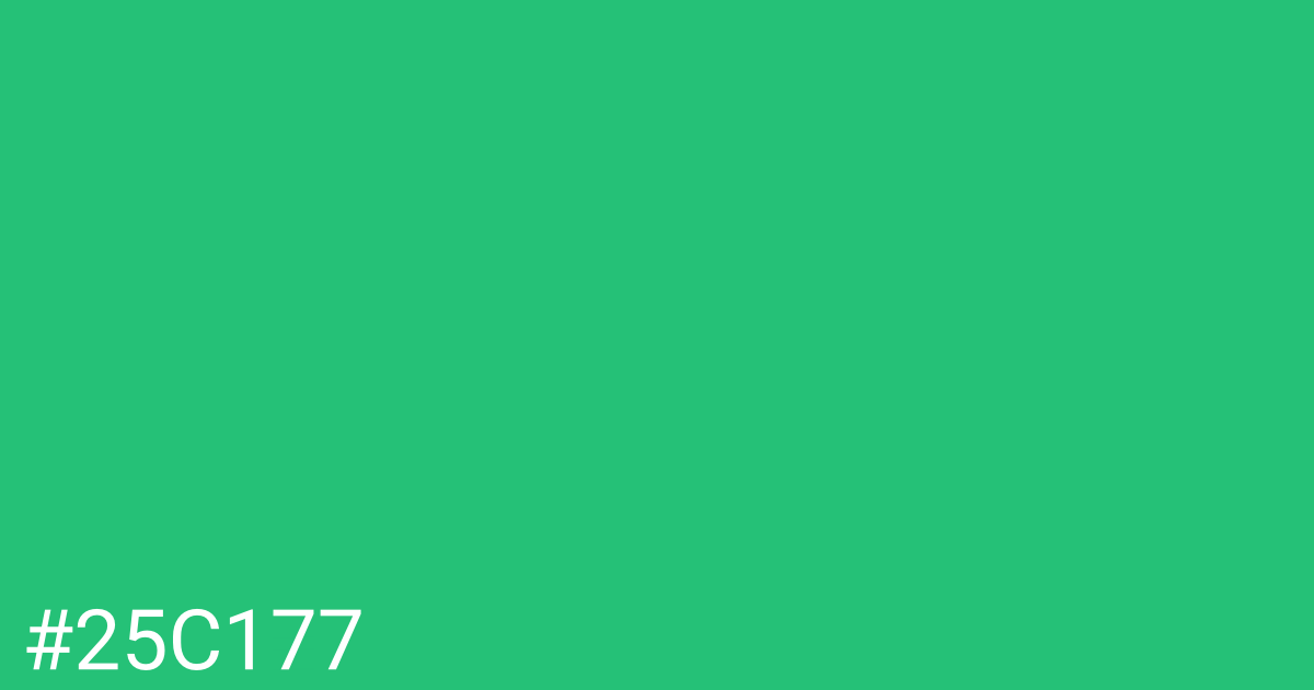 Hex color #25c177 graphic