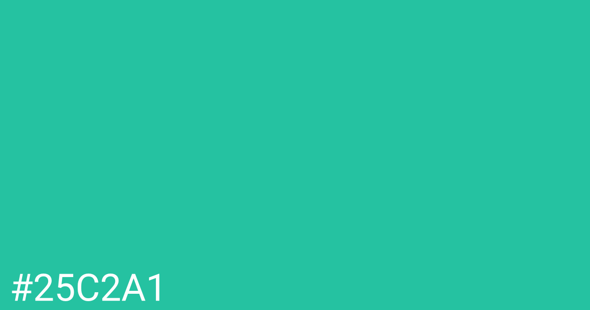 Hex color #25c2a1 graphic