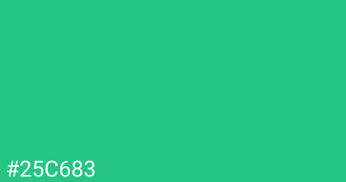 Hex color #25c683 graphic