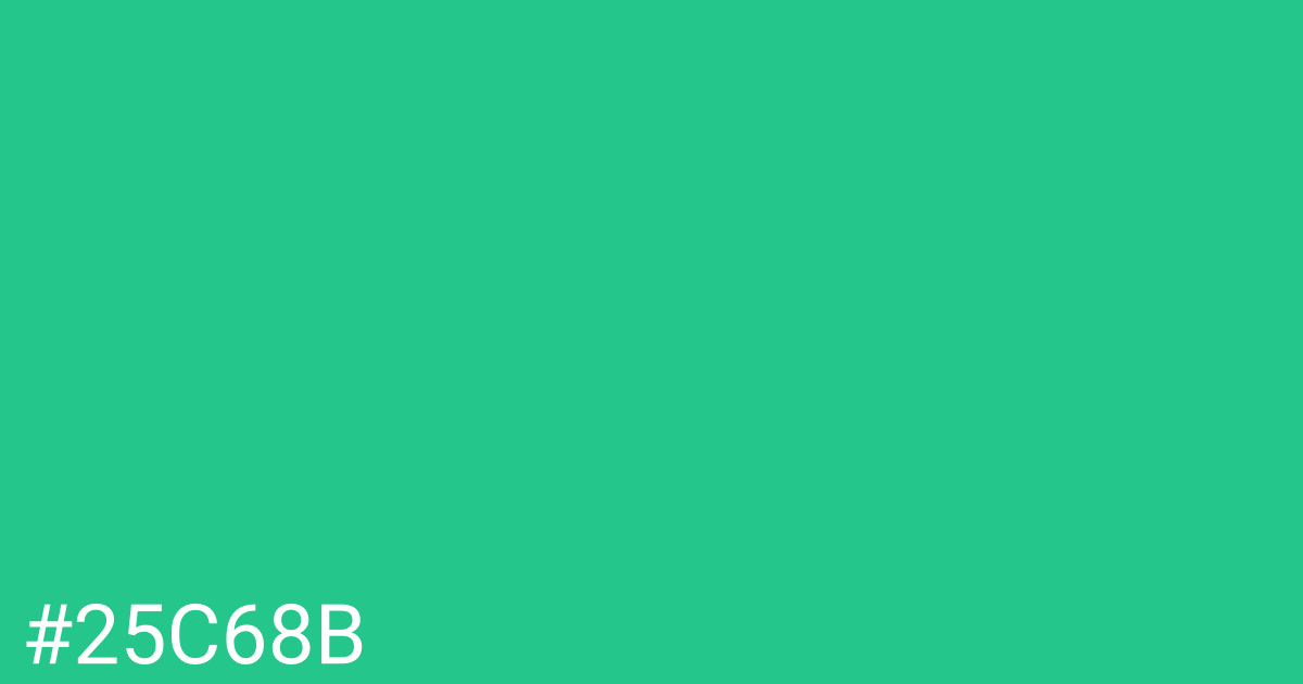 Hex color #25c68b graphic