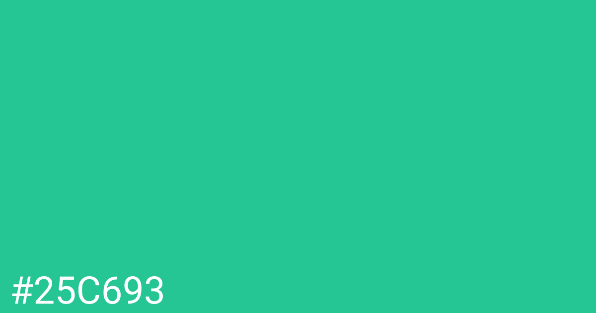 Hex color #25c693 graphic