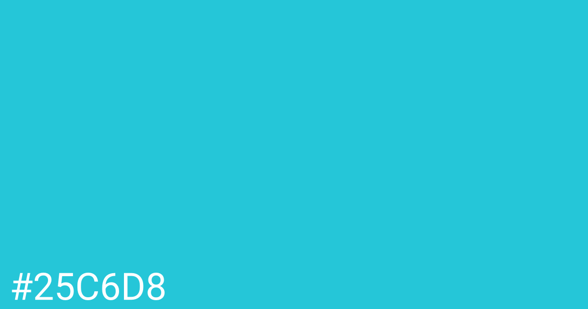 Hex color #25c6d8 graphic