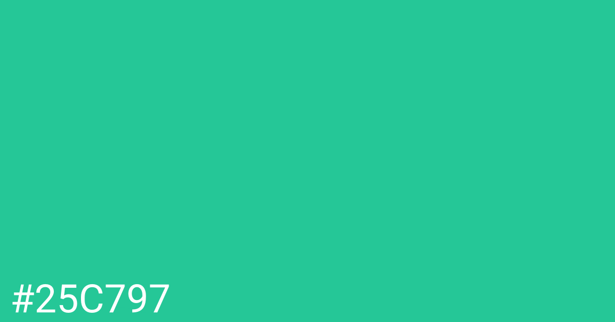 Hex color #25c797 graphic