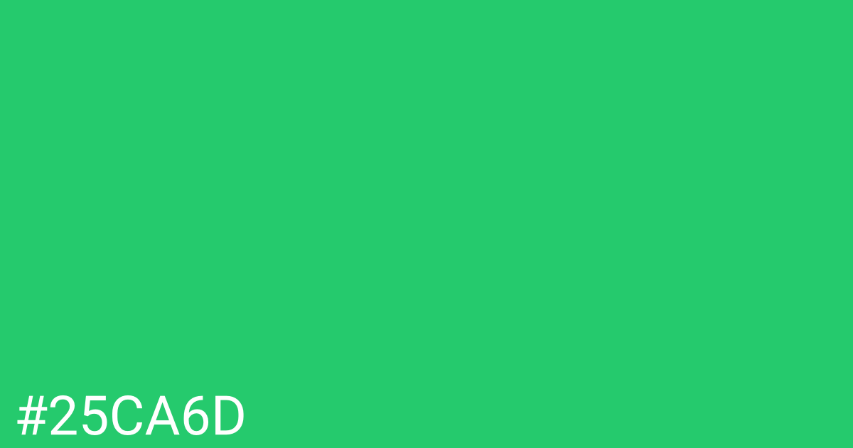 Hex color #25ca6d graphic