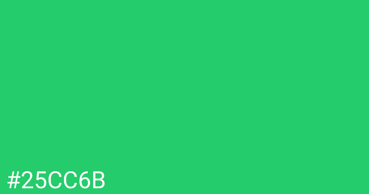 Hex color #25cc6b graphic
