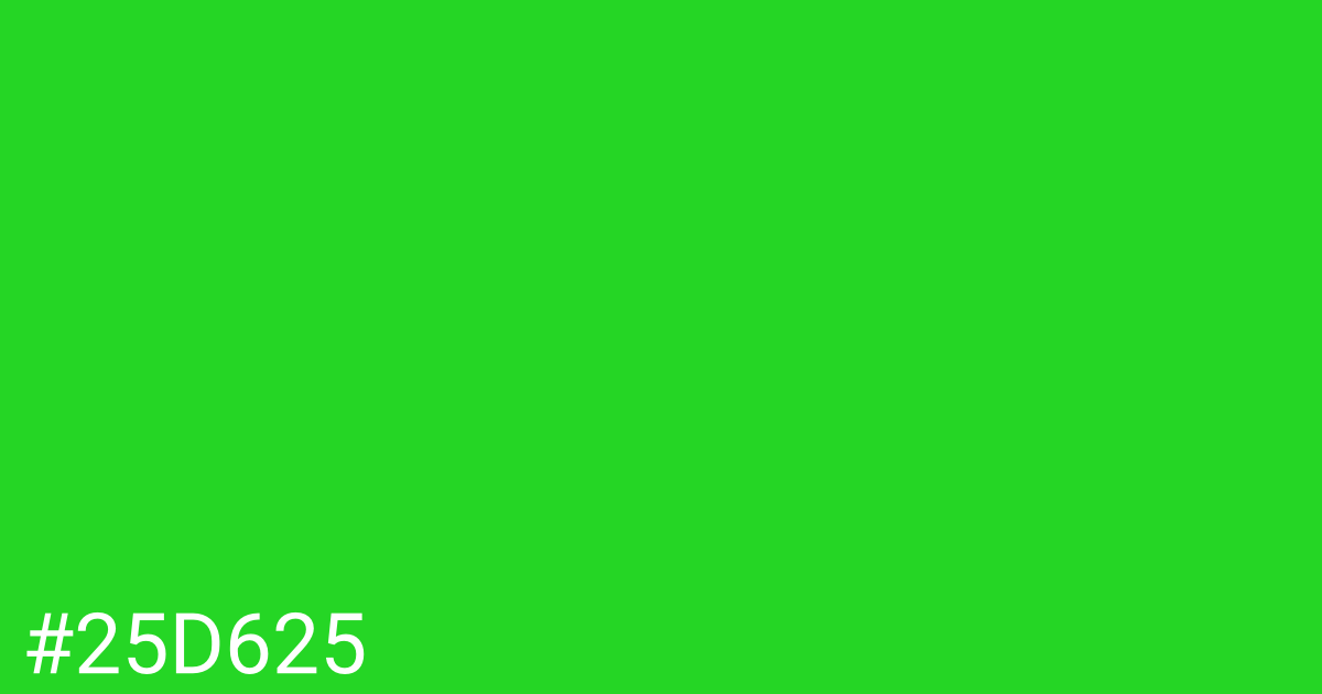 Hex color #25d625 graphic