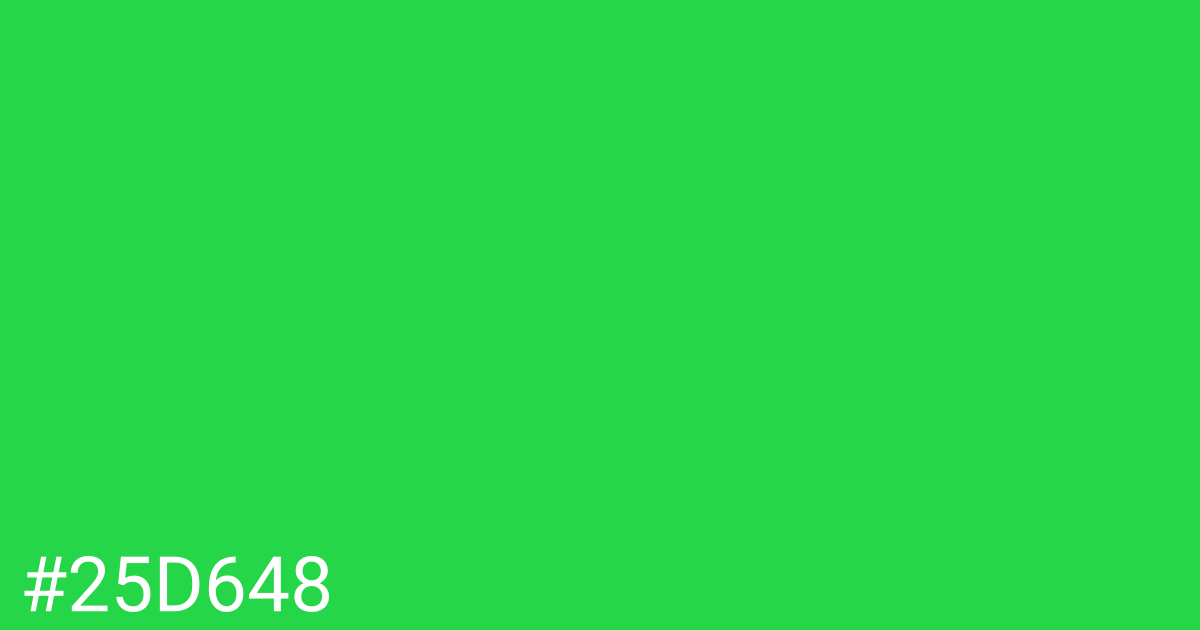 Hex color #25d648 graphic