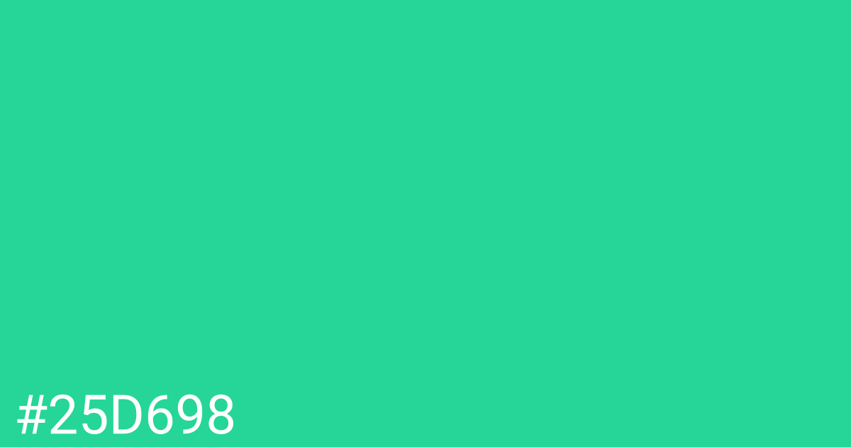 Hex color #25d698 graphic