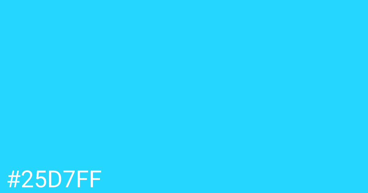 Hex color #25d7ff graphic