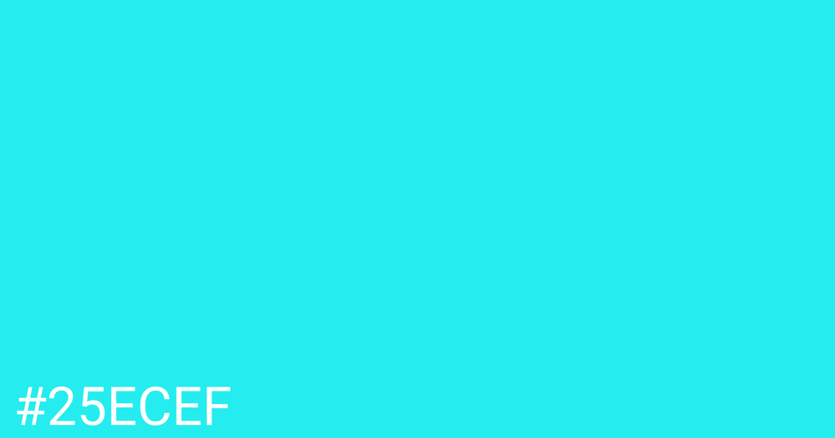 Hex color #25ecef graphic