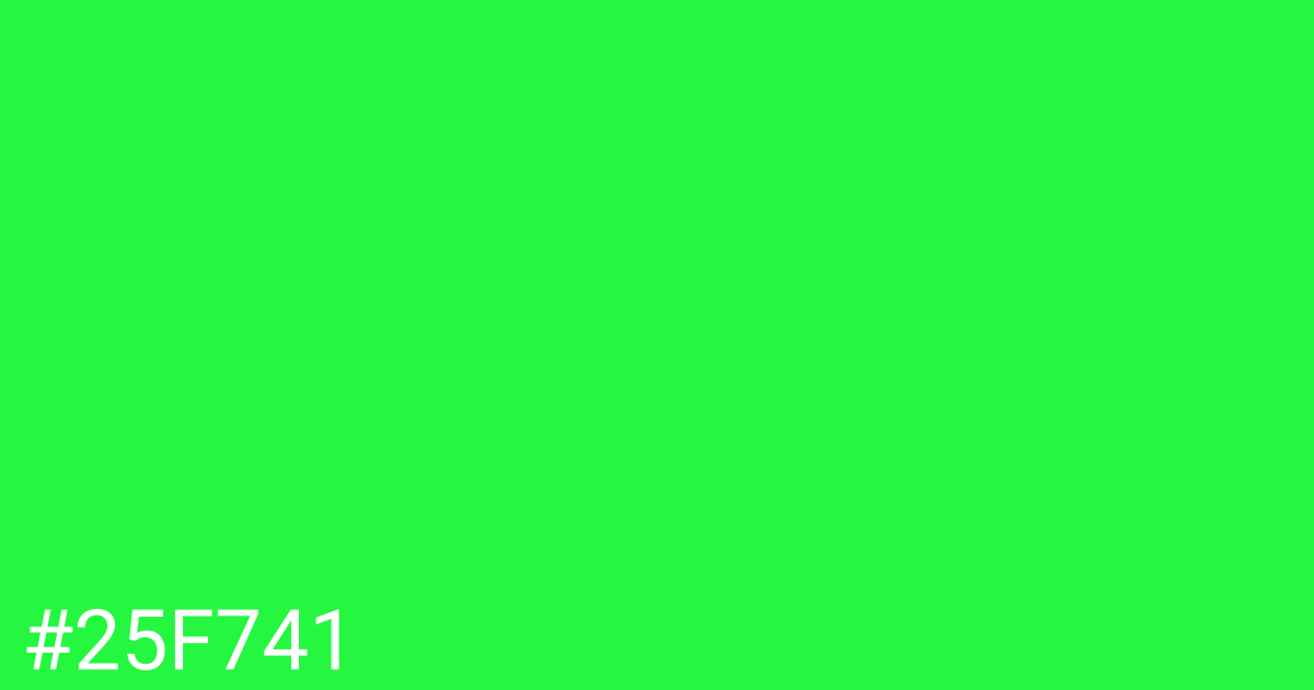 Hex color #25f741 graphic