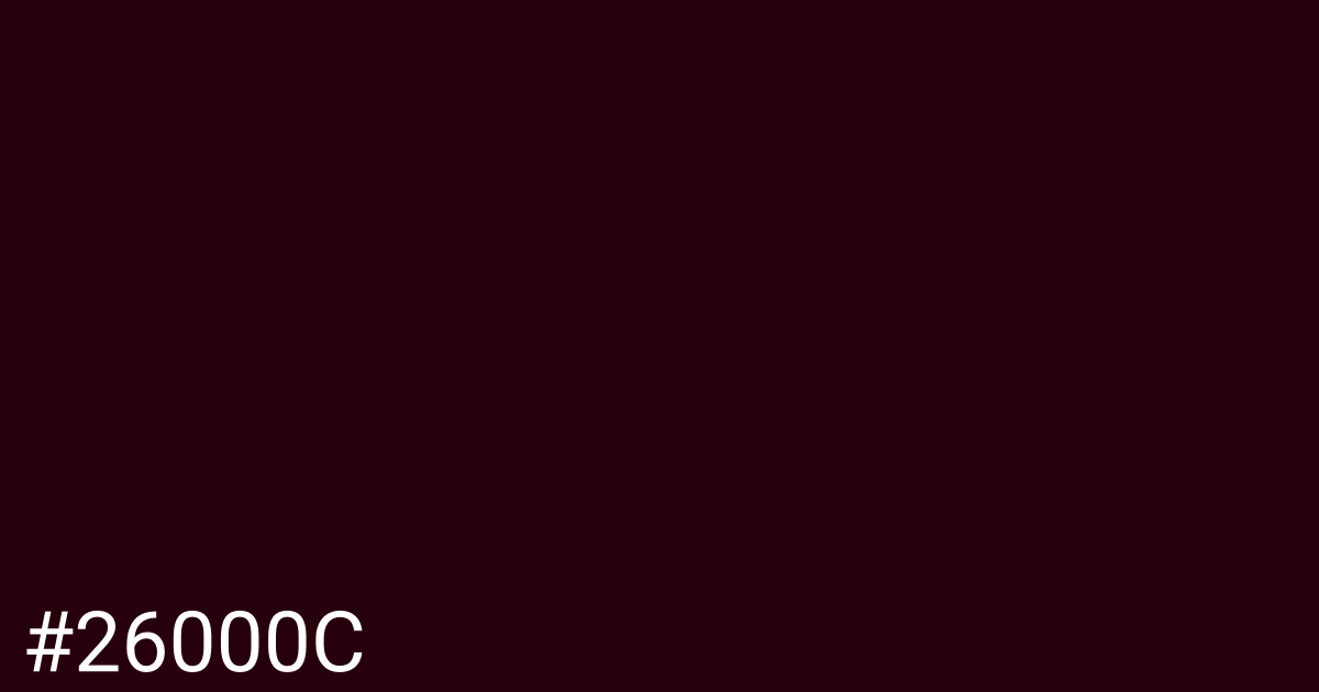 Hex color #26000c graphic