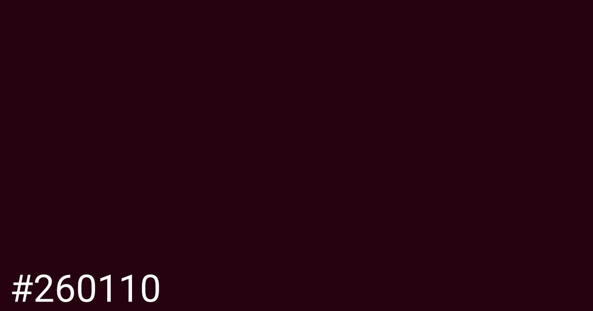 Hex color #260110 graphic