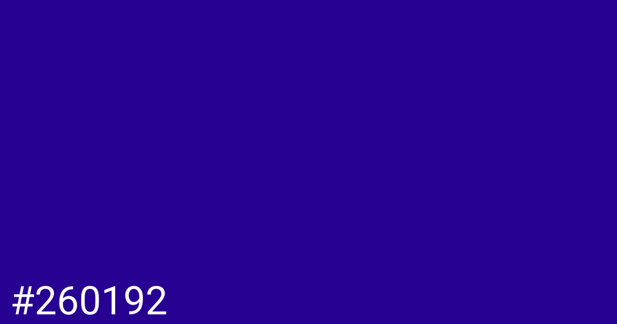 Hex color #260192 graphic