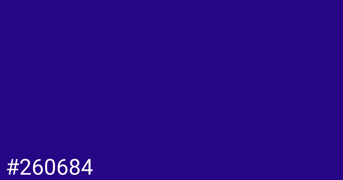 Hex color #260684 graphic