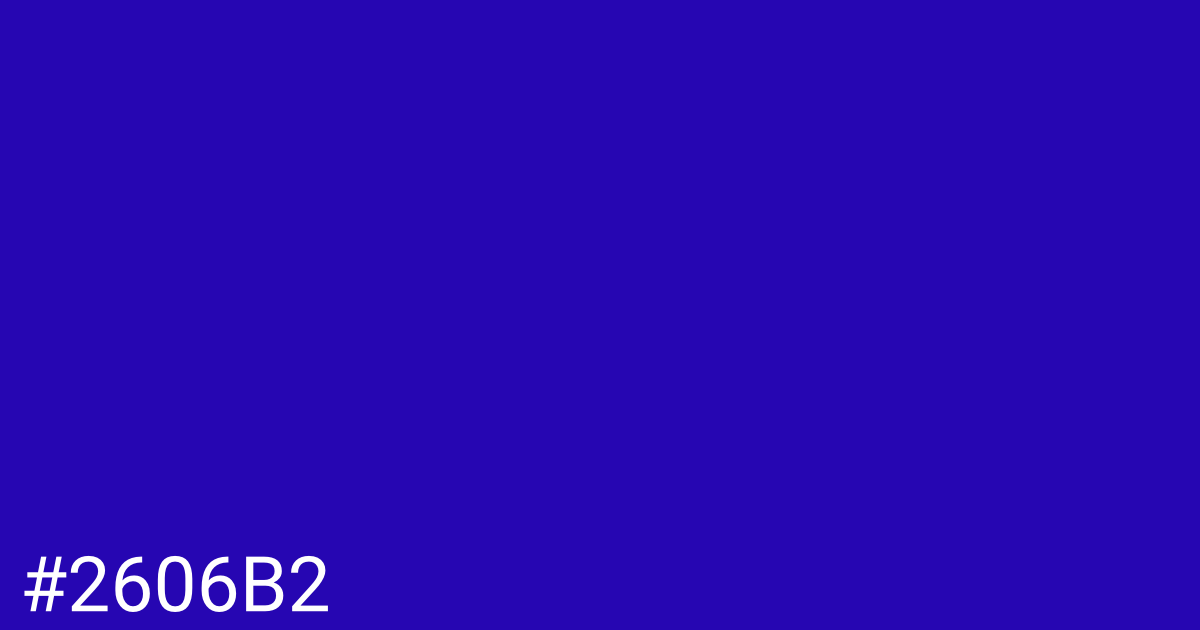 Hex color #2606b2 graphic