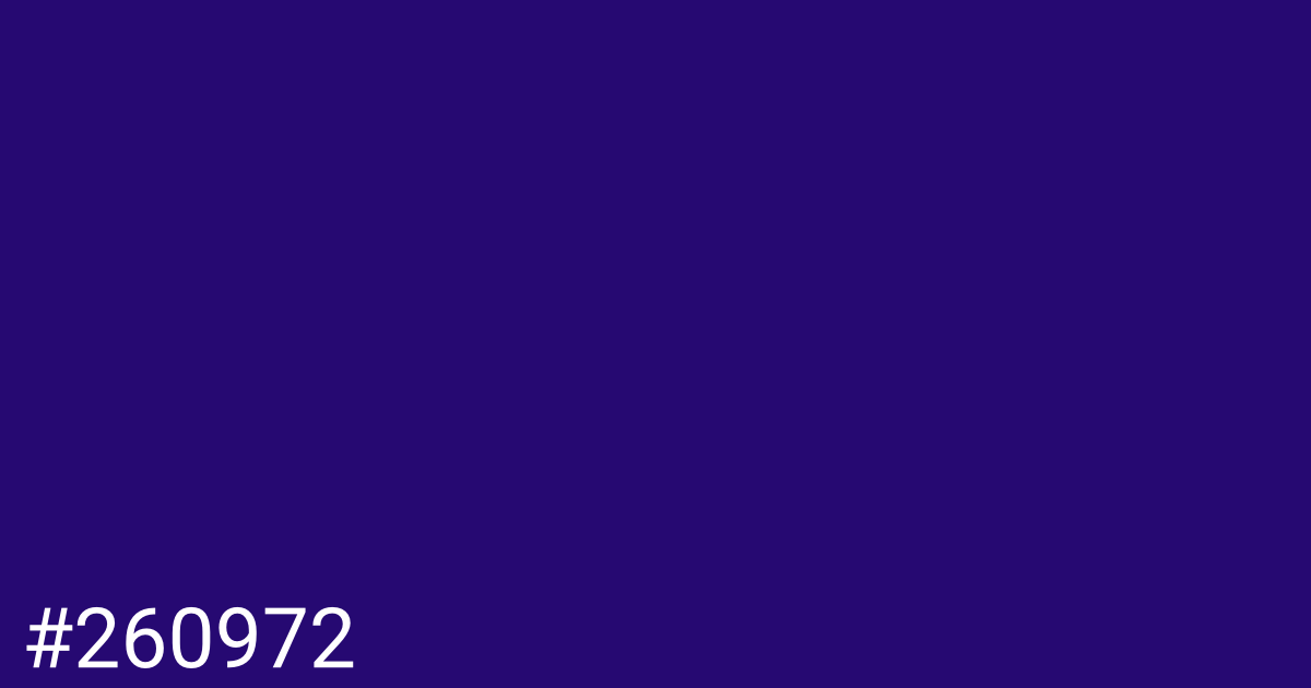 Hex color #260972 graphic