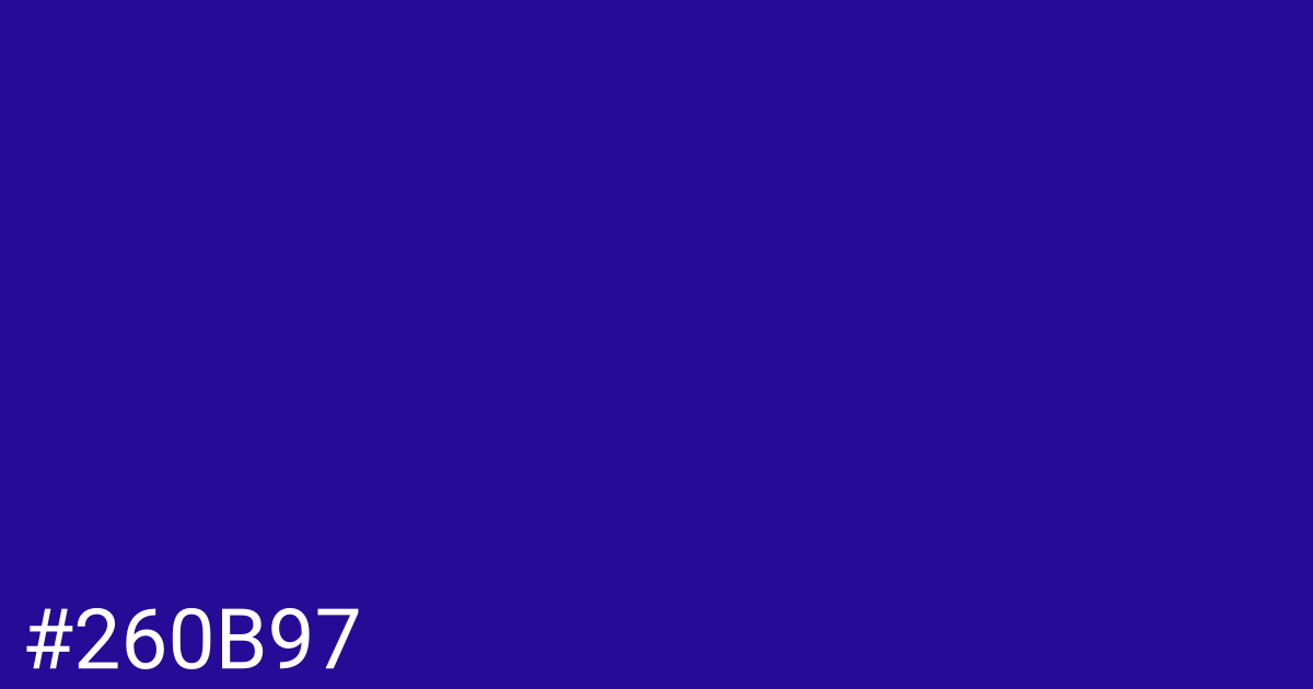 Hex color #260b97 graphic