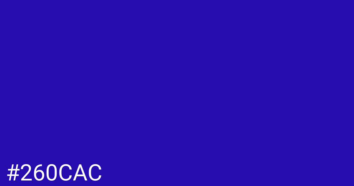 Hex color #260cac graphic