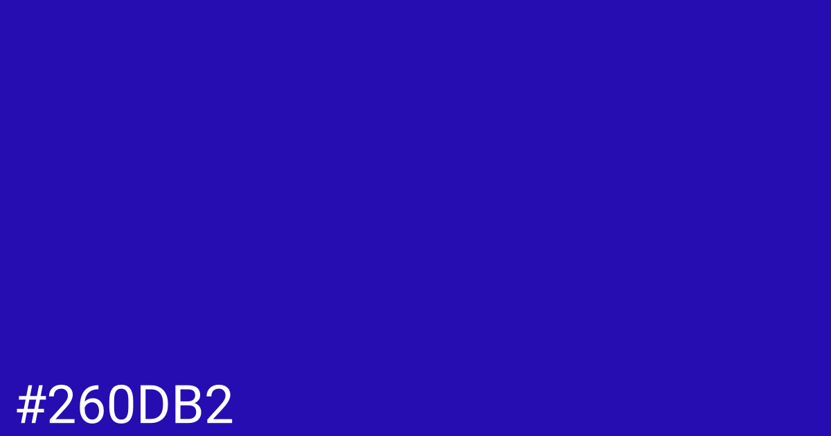 Hex color #260db2 graphic