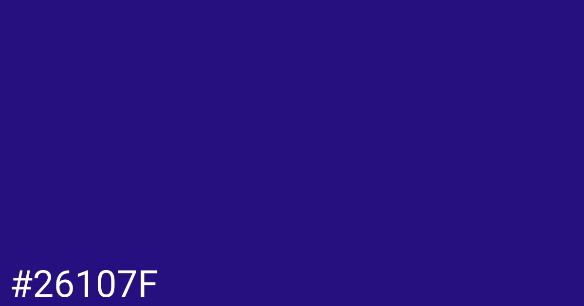 Hex color #26107f graphic