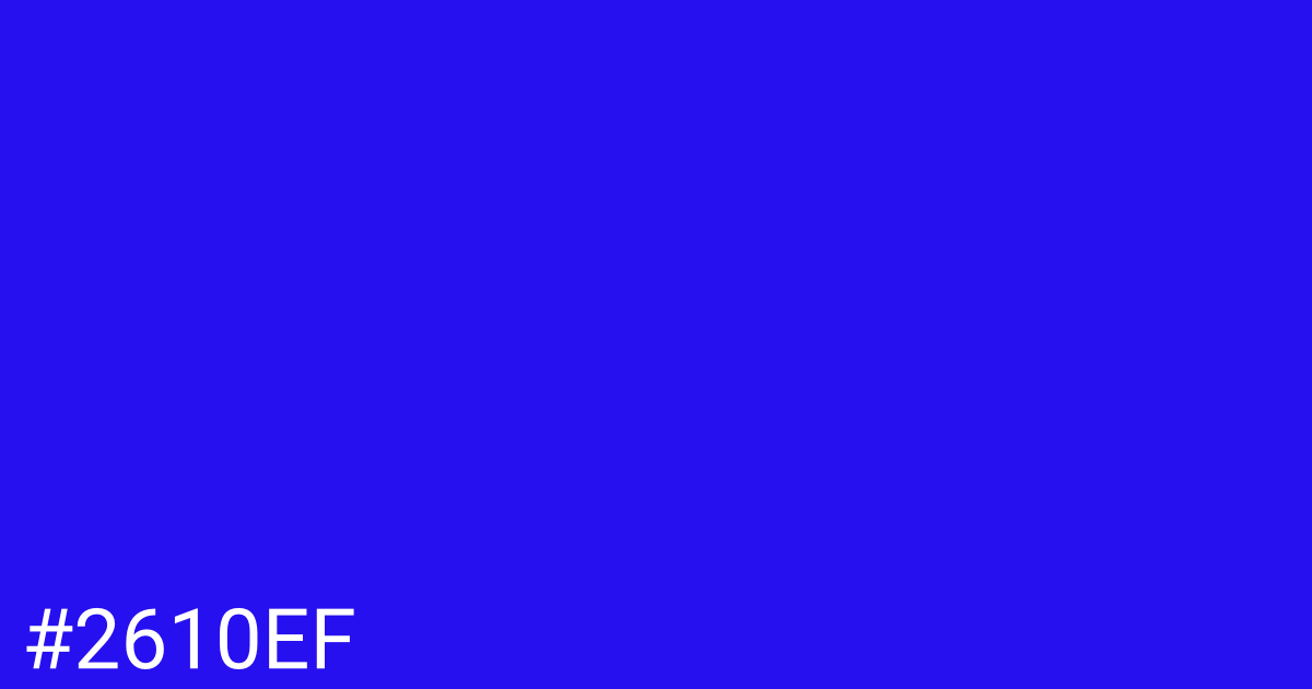 Hex color #2610ef graphic