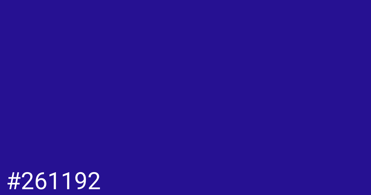 Hex color #261192 graphic