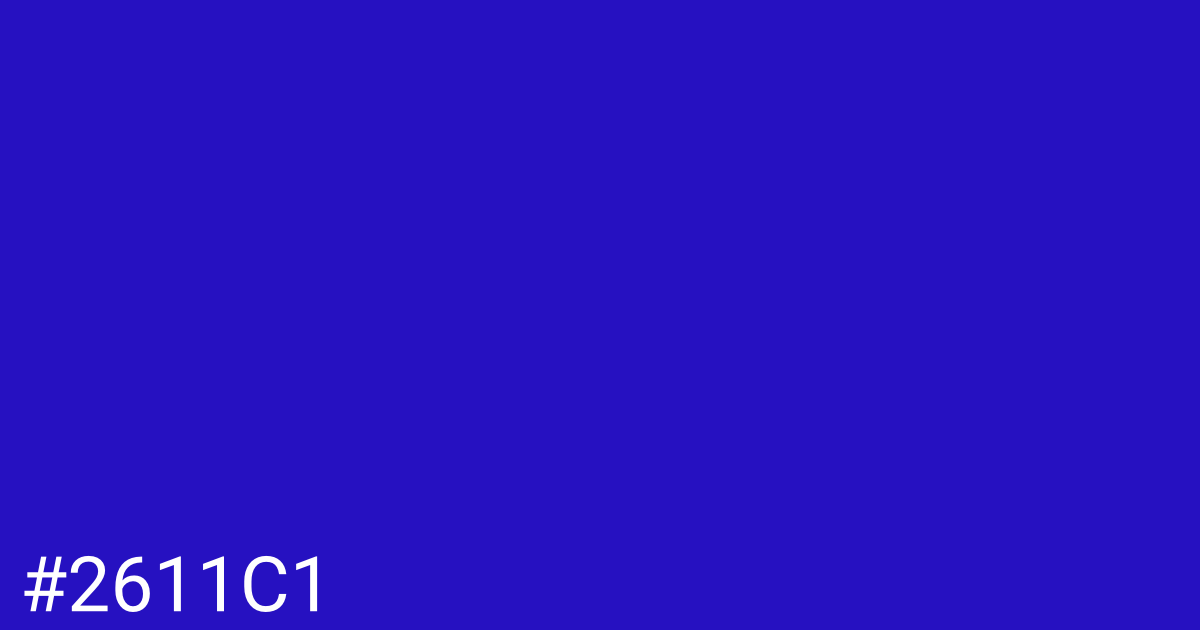 Hex color #2611c1 graphic