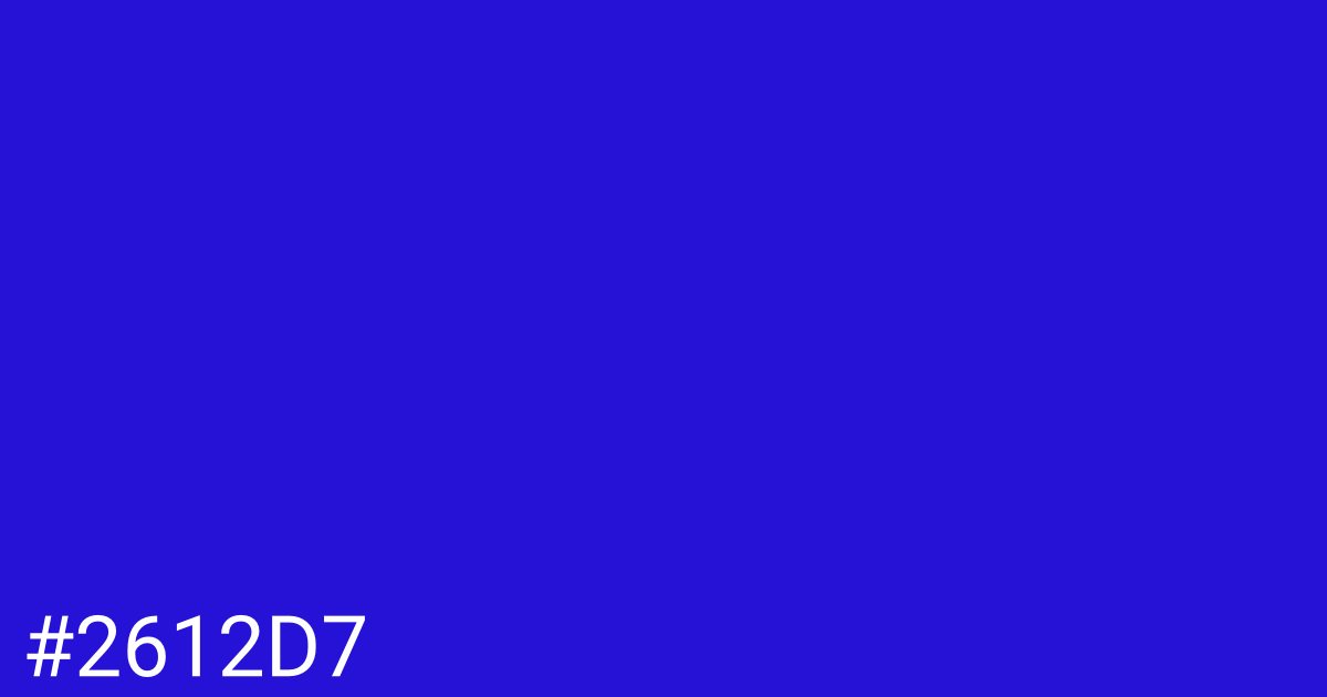 Hex color #2612d7 graphic