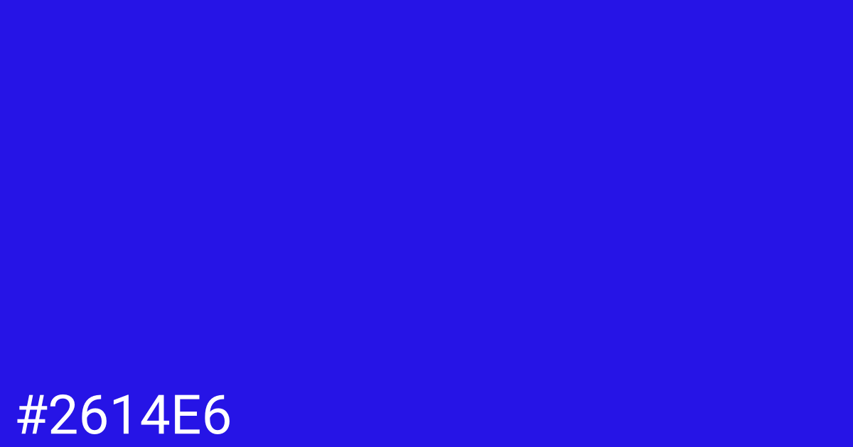 Hex color #2614e6 graphic