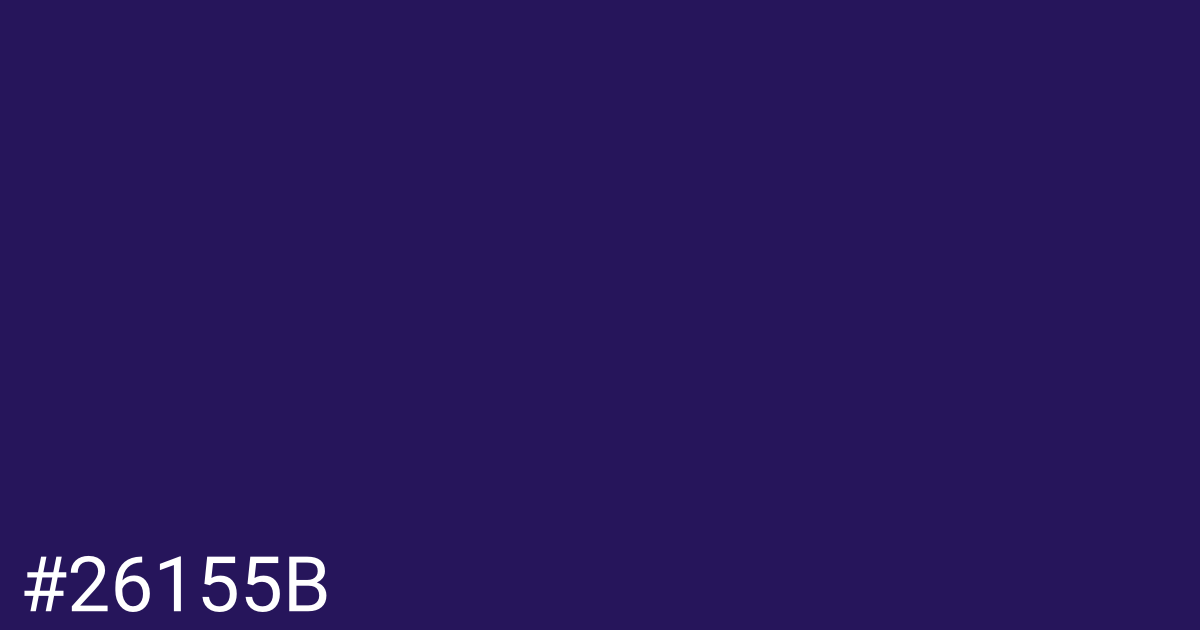 Hex color #26155b graphic