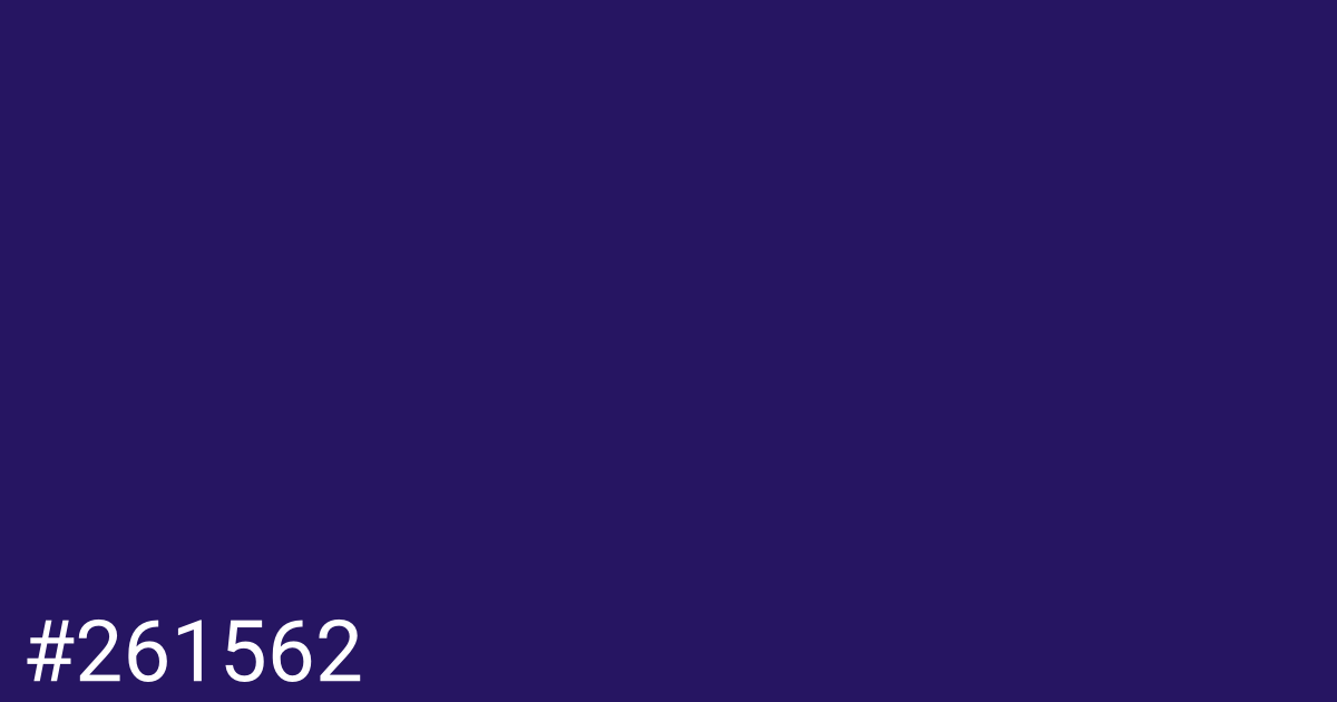 Hex color #261562 graphic