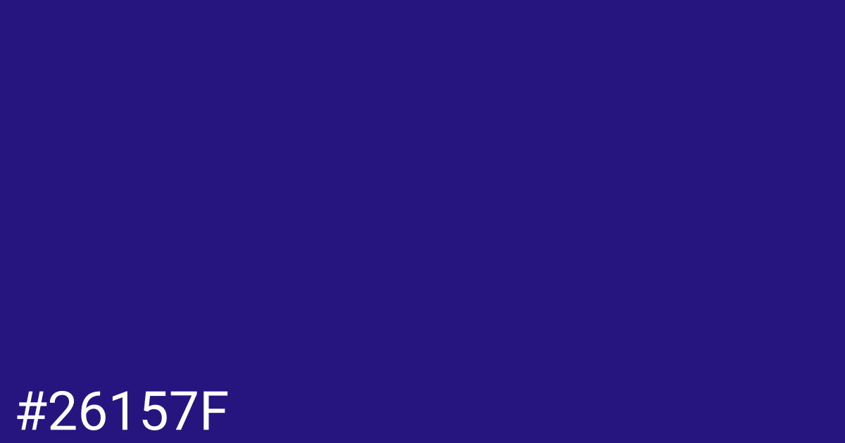 Hex color #26157f graphic