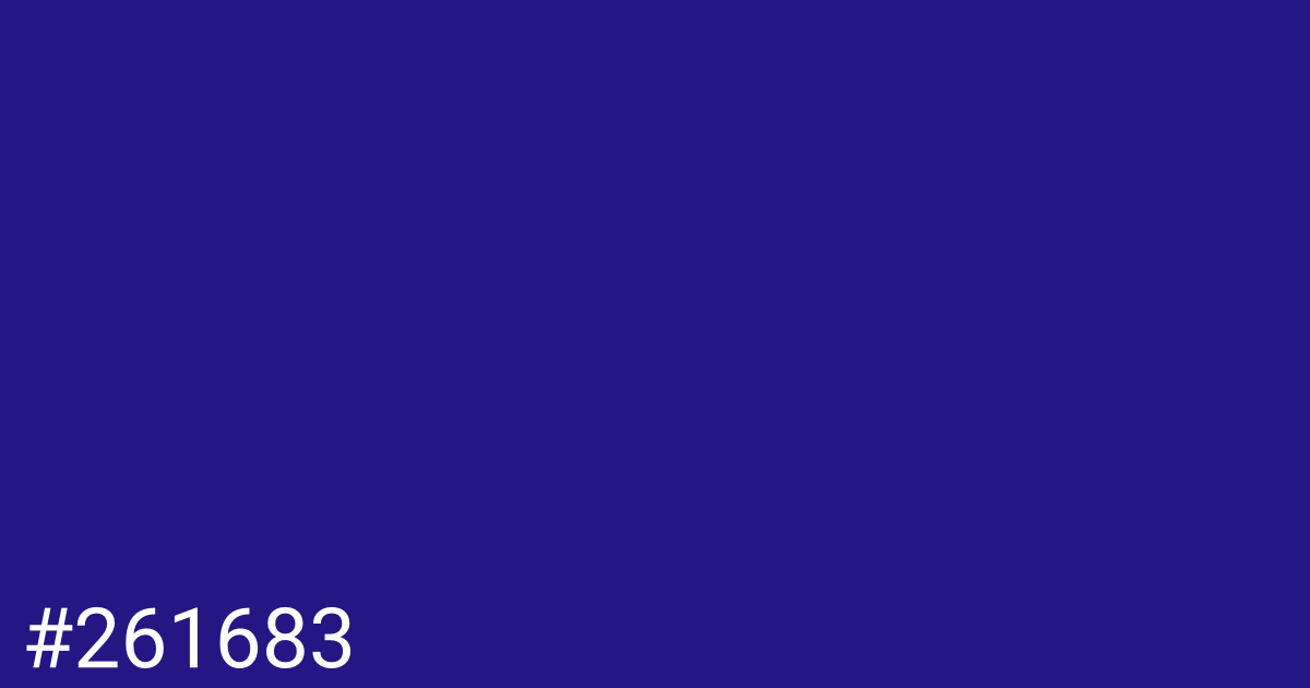 Hex color #261683 graphic