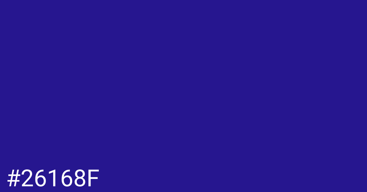 Hex color #26168f graphic