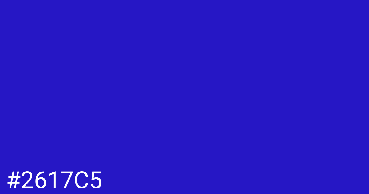 Hex color #2617c5 graphic