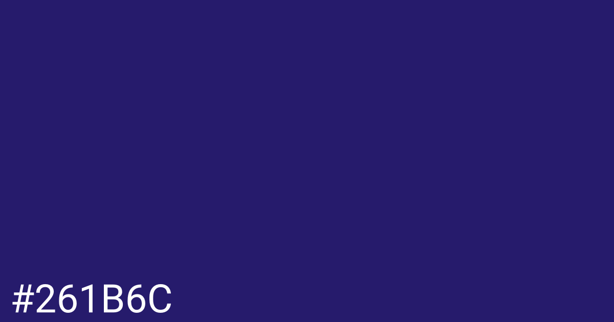 Hex color #261b6c graphic