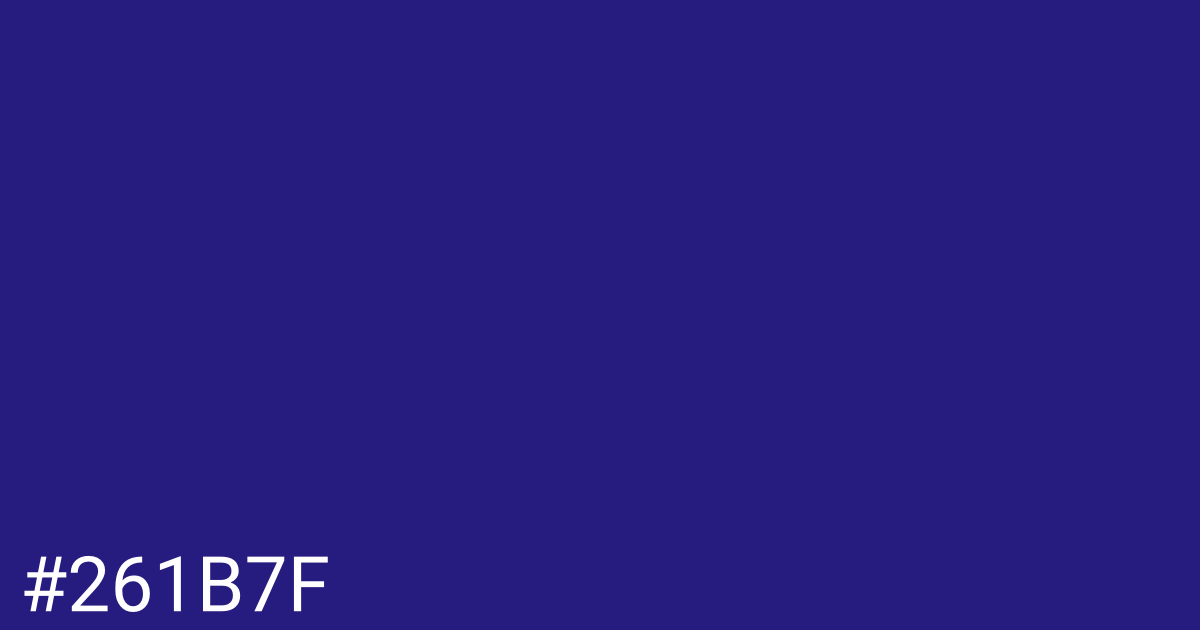 Hex color #261b7f graphic