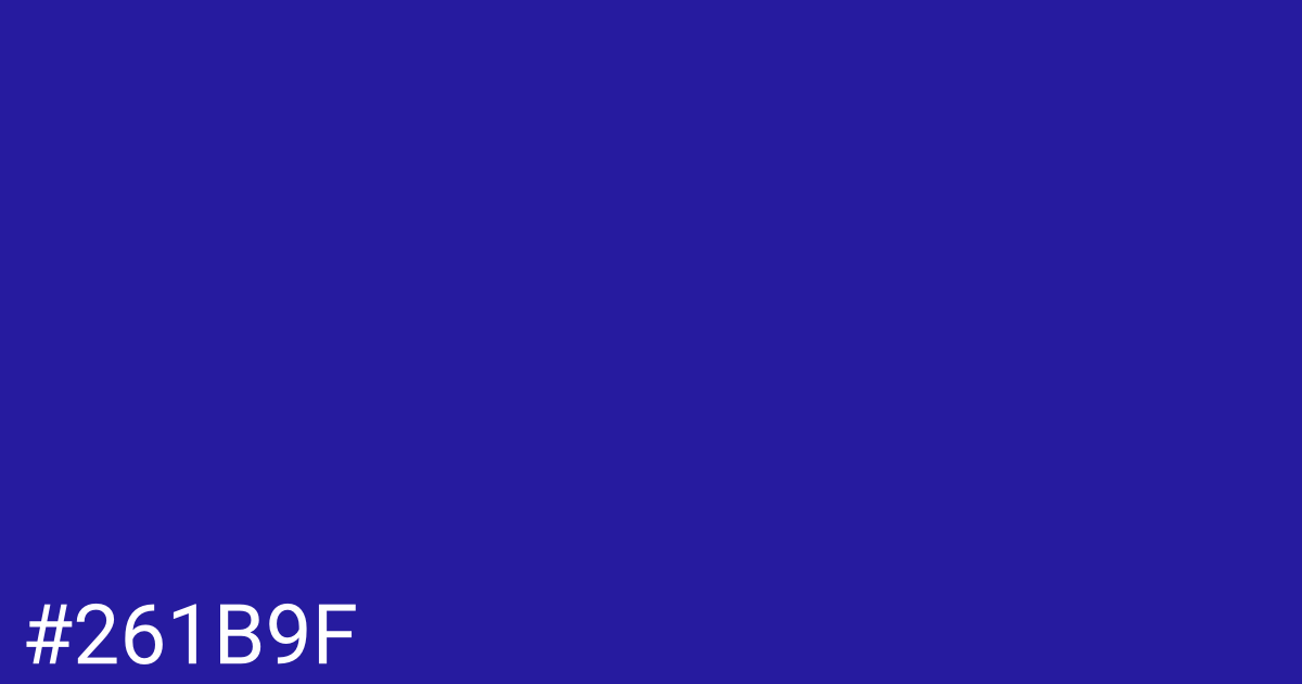 Hex color #261b9f graphic