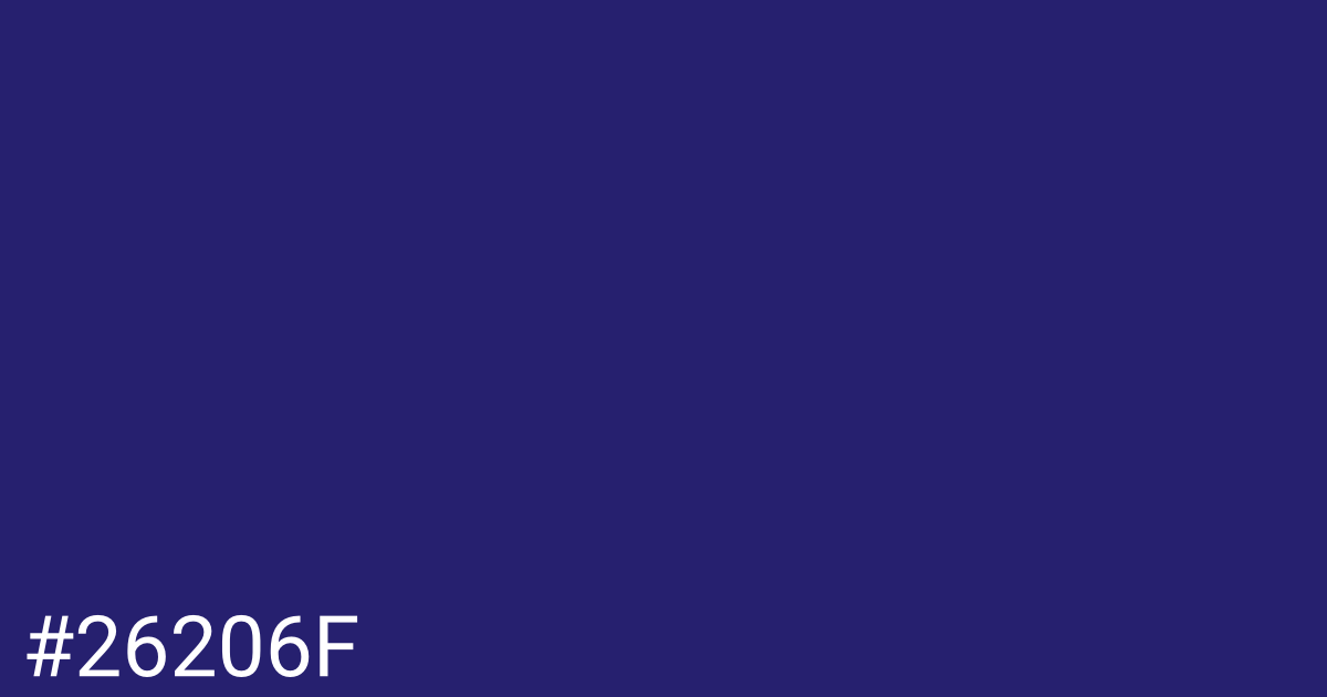 Hex color #26206f graphic