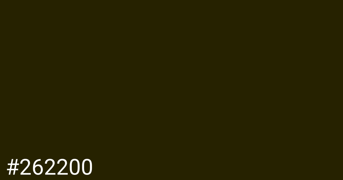 Hex color #262200 graphic