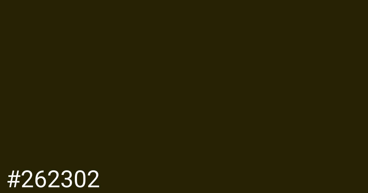 Hex color #262302 graphic