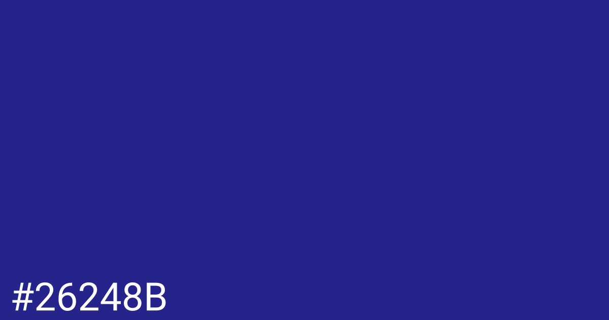 Hex color #26248b graphic
