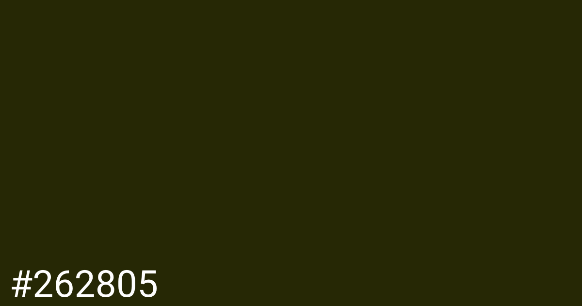 Hex color #262805 graphic