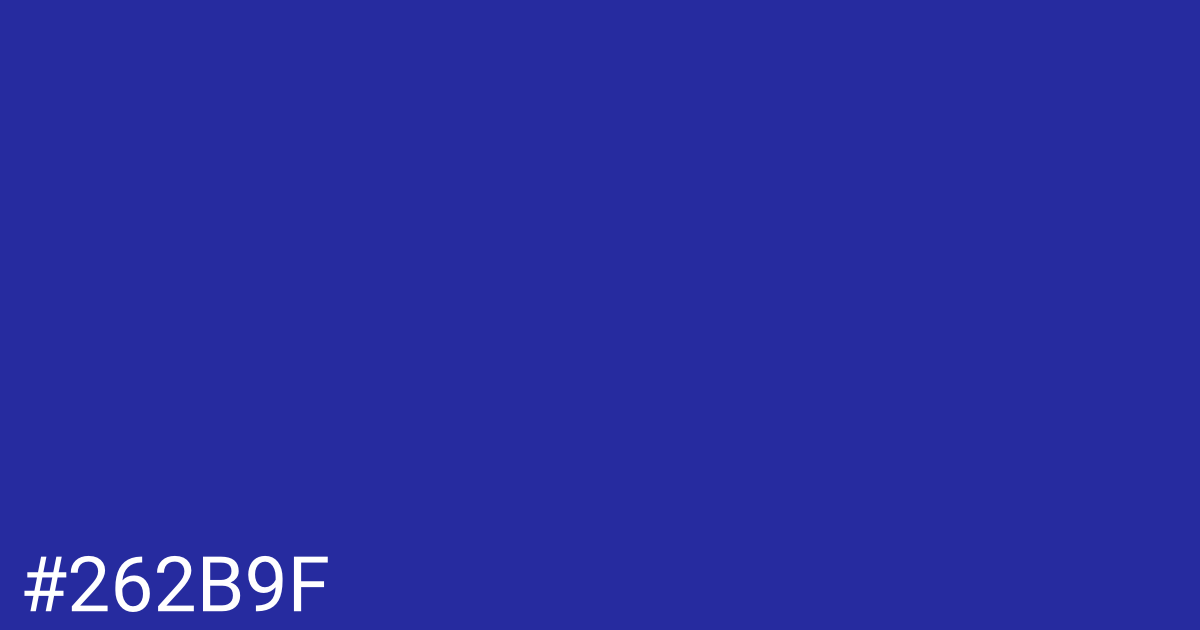 Hex color #262b9f graphic