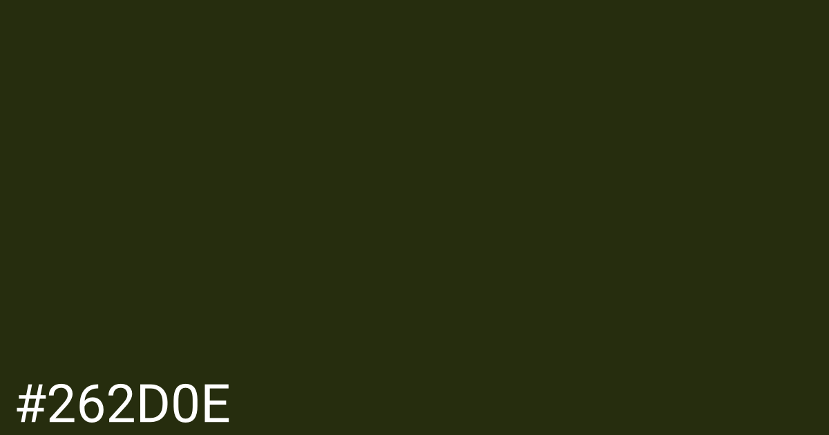 Hex color #262d0e graphic