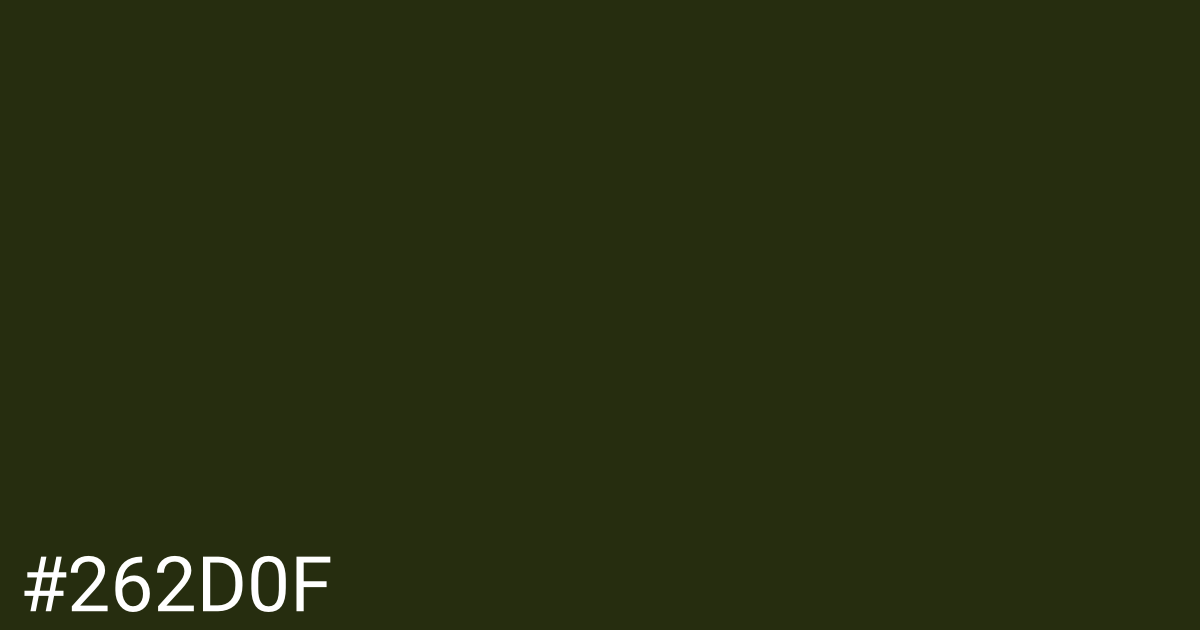 Hex color #262d0f graphic