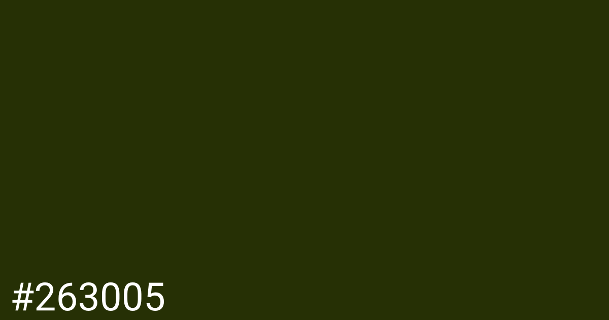 Hex color #263005 graphic